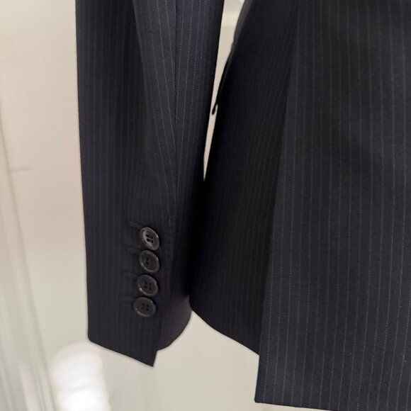 DOLCE & GABBANA BLACK PINSTRIPED BLAZER - IT 40 - Picture 6 of 11